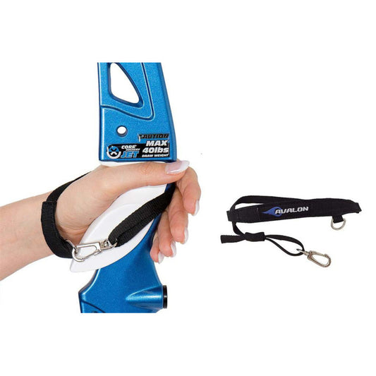 Avalon Fingerschlinge mit Metallhaken schwarz - kb-bogensport
