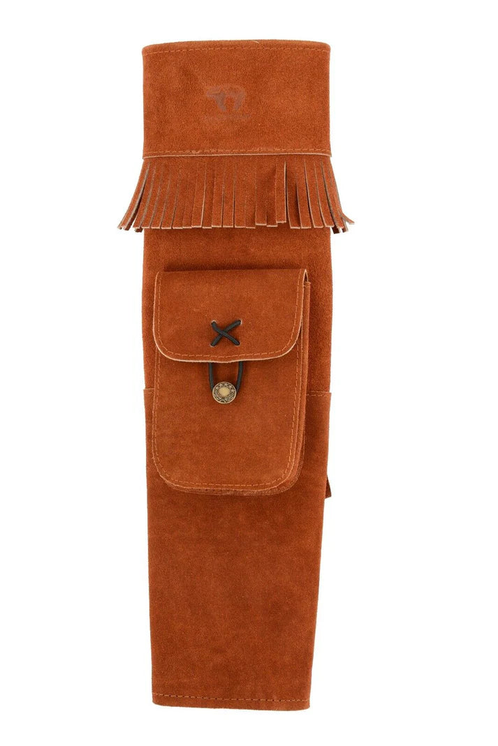 Rückenköcher Bearpaw Indian Summer + Armschutz Dutchman honigbraun - kb-bogensport