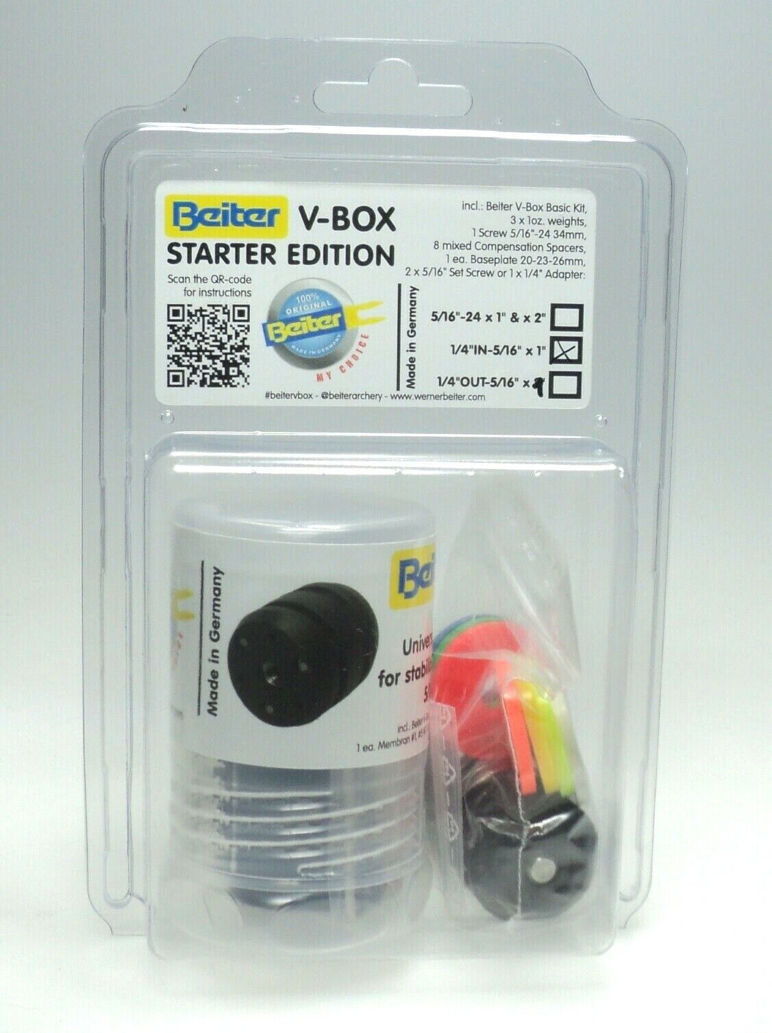 Beiter Dämpfer V-Box Starter Edition 1/4" IN-5/16" - kb-bogensport
